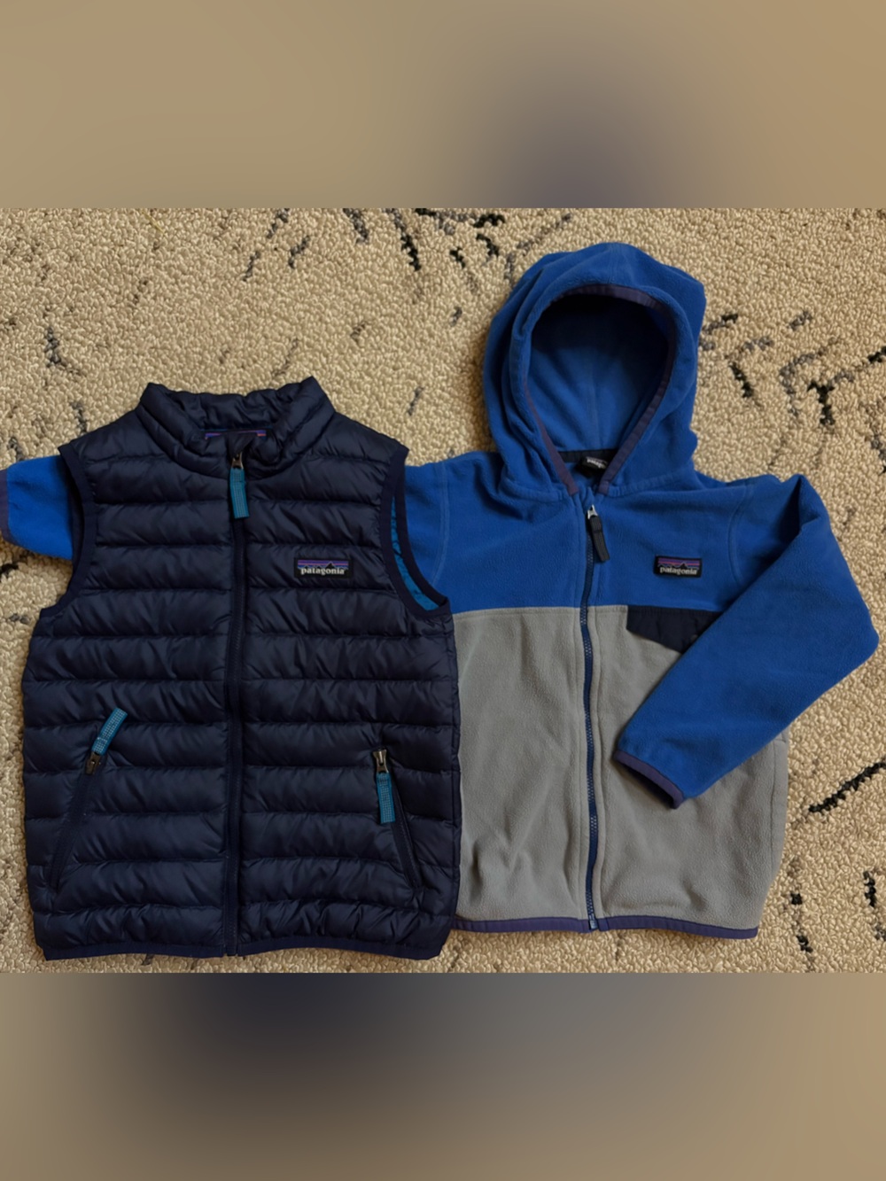 Patagonia kids Fleece jacket and Puffer Vest (4T)